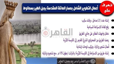 قبل افتتاحه بساعات.. تعرف على أعمال التطوير الشامل لمسار العائلة المقدسة بجبل الطير في المنيا