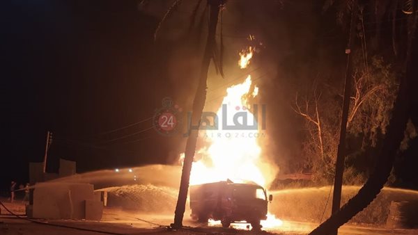 السيارة وقت اشتعالها