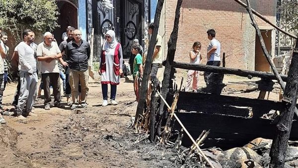 حريق حظيرة مواشي