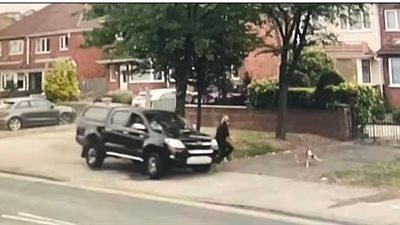 كلب يساهم في إنقاذ صاحبته من حادث سيارة بطريقة مذهلة بإنجلترا │ فيديو