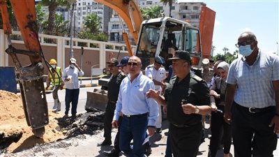 محافظ الإسكندرية: نسبة إنجاز 3 مشاريع تتعلق بالصرف الصحي تتراوح من 40 إلى 50%