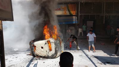 حريق يلتهم توك توك في كفر الزيات بالغربية|صور 