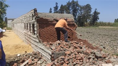 وقف 10 حالات بناء على الأراضي الزراعية بالغربية