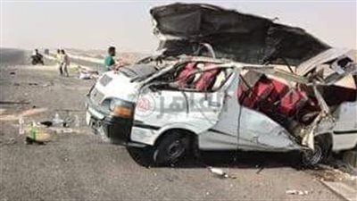 ارتفاع عدد ضحايا حادث انقلاب ميكروباص ببني سويف لـ 5 وفيات و12 مصابًا 