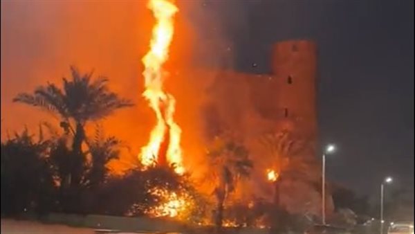 حريق بجوار القلعة