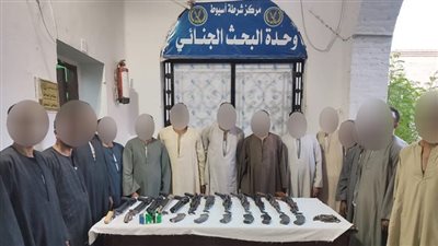 ترسانة أسلحة ومخدرات.. تفاصيل القبض على 14 متهما بأسيوط