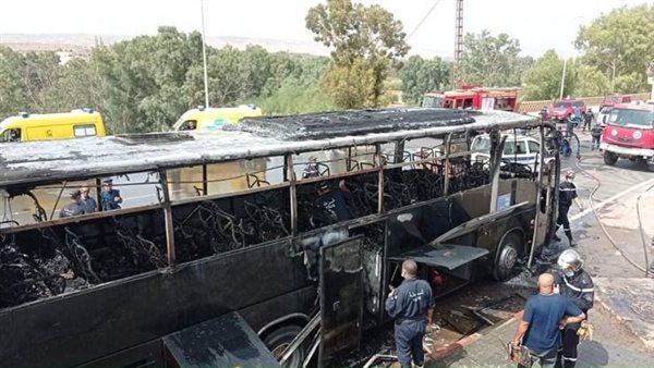 احتراق حافلة بالجزائر