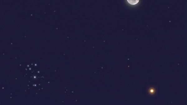 اقتران المريخ بالقمر