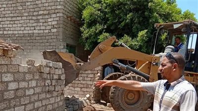 إزالة 75 حالة تعد على الأراضي الزراعية بمركزين في المنيا