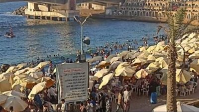 مصايف الإسكندرية: تراجع الإقبال على الشواطئ فى الجمعة الأخيرة من أغسطس 