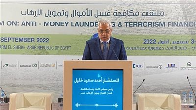 رئيس مكافحة تمويل الإرهاب: 2 تريليون دولار متحصلات إجرامية يتم غسلها عالميًا في العام الواحد