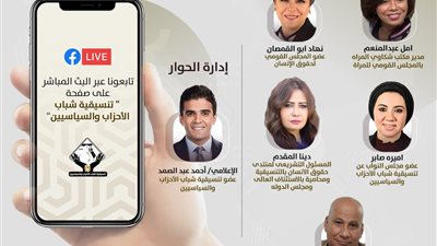 اليوم.. تنسيقية شباب الأحزاب تنظم جلسة نقاشية حول العنف ضد المرأة