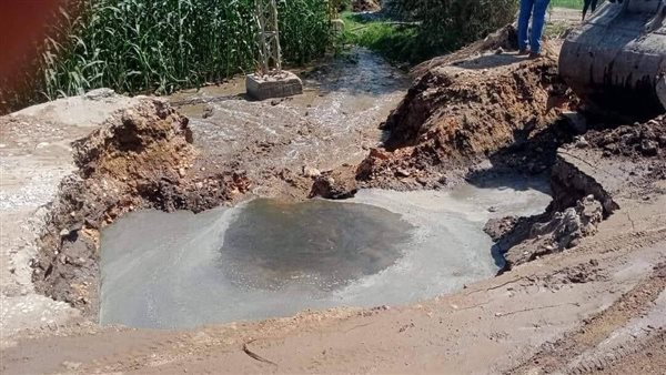 انفجار خط صرف صحي