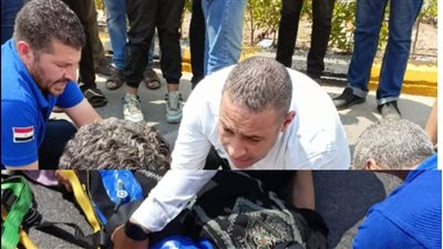 طبيب بدرجة إنسان.. السوشيال ميديا تحتفي بمدير مستشفى توقف لإنقاذ مسنة تعرضت لحادث ببورسعيد | صور