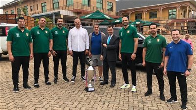 سفير مصر برواندا يودع بعثة منتخب الناشئين مواليد 2004 بطل إفريقيا لكرة اليد