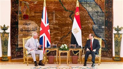 السيسي: عازمون على العمل مع الملك تشارلز لتعزيز علاقات بلدينا وشعبينا الصديقين