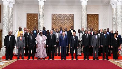 الرئيس السيسي يستقبل رؤساء المحاكم الدستورية والعليا الأفارقة