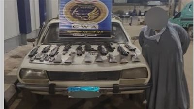 القبض على عنصر إجرامي بحوزته 10 بنادق آلية في قنا