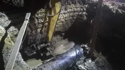 قطع مياه الشرب عن 8 مناطق بالفيوم بسبب كسر مفاجئ بخط 600 بالجعافرة