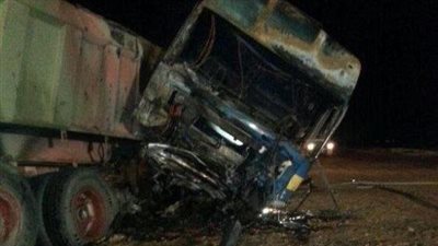 انقلاب 3 سيارات نقل بالطريق الدائري الإقليمي بالجيزة