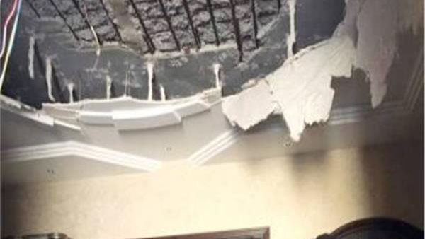 انهيار سقف غرفة نوم