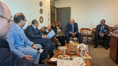 وزير الطيران يلتقي رئيس المجلس الدولي للمطارات وأمين عام المفوضية الإفريقية 