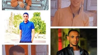 آلاف المواطنين يشيعون جنازة ضحايا حادث تصادم سيارة وتروسيكلين بأسيوط