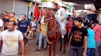 المئات يحتفلون بالمولد النبوي في شوارع وميادين بني سويف | صور 