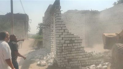 إزالة 14 حالة تعد على أملاك الدولة والأراضي الزراعية في المنيا