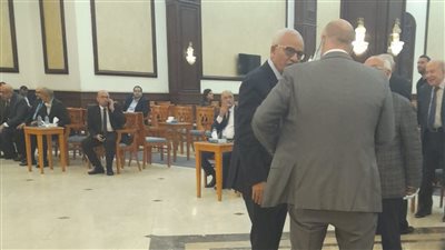 وزيرا التربية والتعليم والاتصالات في عزاء والدة رئيس جامعة عين شمس