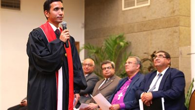 رئيس الإنجيلية يشهد رسامة القس يوثام جمال للمركز الروحي للتدريب والدراسات