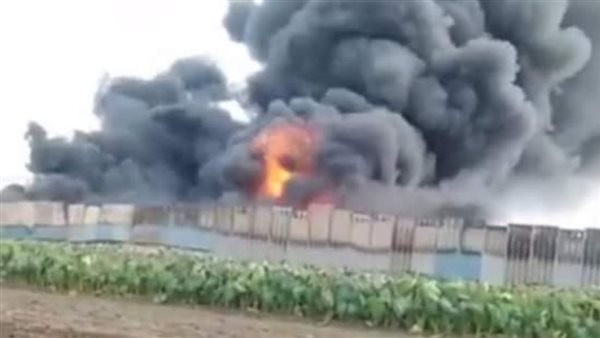 حريق مصنع إسفنج بالمنوفية