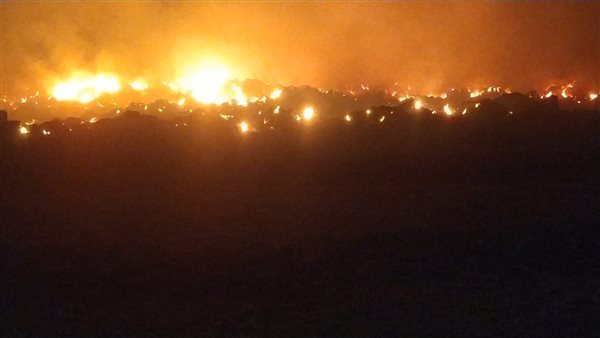 حريق في 5 آلاف طن