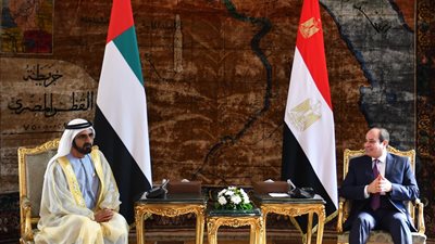 السيسي خلال استقباله محمد بن راشد: يجمع الشعبين علاقة مودة وروابط تاريخية منذ 50 عامًا