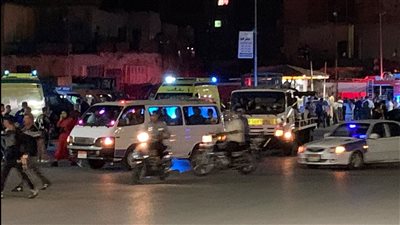 بـ 10 سيارات إطفاء.. السيطرة على حريق بسوق بورفؤاد الكبير