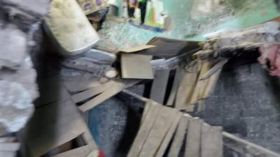 انهيار جزئي بمنزل في حي غرب أسيوط | صور 