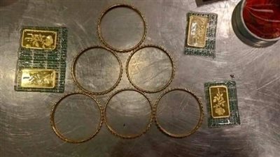 جمارك مطار القاهرة الدولي تضبط محاولة تهريب عدد من السبائك والمشغولات الذهبية