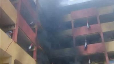 انتداب الأدلة الجنائية لمعاينة حريق شب في مدرسة بالمحلة 