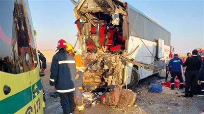 أسماء مصابي حادث تصادم أتوبيس بسيارة تريلا على طريق رأس غارب - الزعفرانة