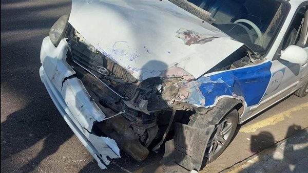 جانب من حادث تصادم