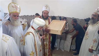 أسقف ميت غمر يضع حجر أساس مبنى خدمات بدير نجم │ صور