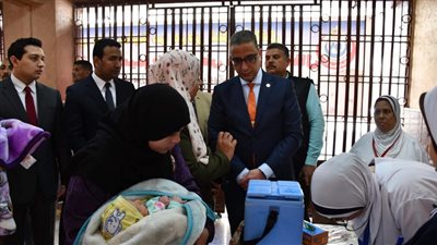 انطلاق حملة التطعيم ضد شلل الأطفال 2020 في الفيوم