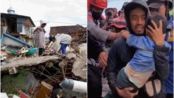 إنقاذ طفل من تحت