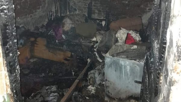 حريق بشقة سكنية في