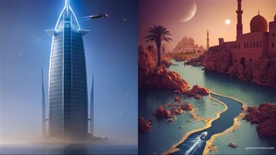 تماشيًا مع طموح الإمارات.. فنان هندي يتخيل مستوطنة إماراتية بكوكب المريخ │صور