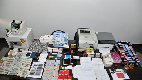 مضبوطات العصابة