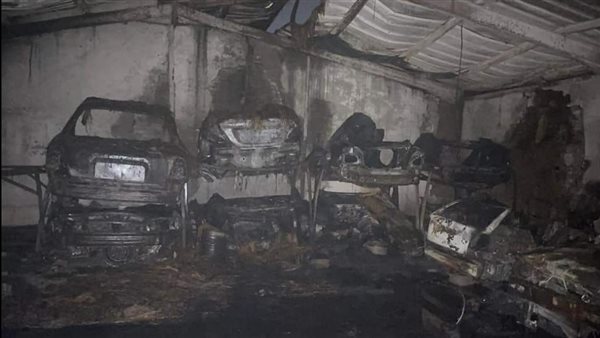 حريق في مخزن قطع