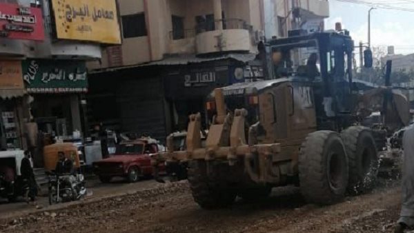 أعمال الرصف الجارية