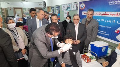 وزير الصحة يطلق الحملة القومية للتطعيم ضد شلل الأطفال │ صور