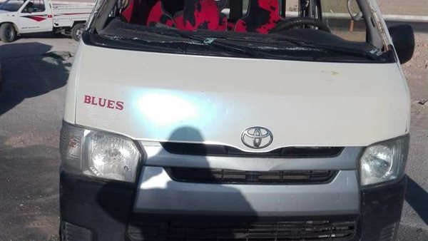 حادث سير لسيارة ميكروباص